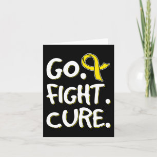 Tarjeta Go Fight Cure Gold Ribbon Child Cancer Awarene