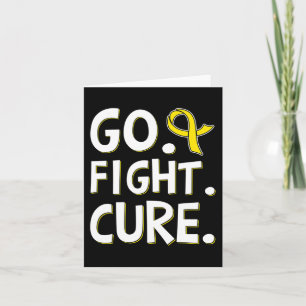 Tarjeta Go Fight Cure Gold Ribbon Child Cancer Awarene