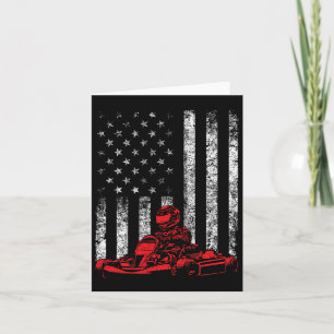 Tarjeta Go Kart Carreras - Go Karting Eeuu Flag Race