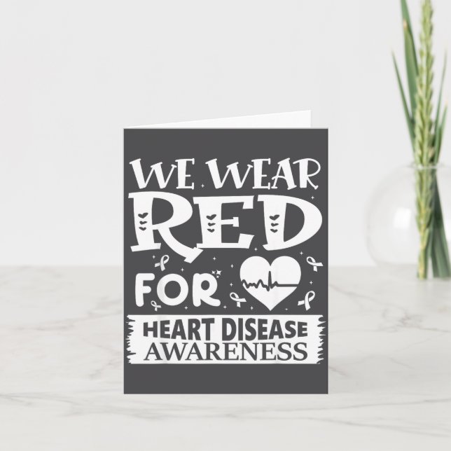 Tarjeta Go Red – Awareness For Us Heart Health Month In Fe (Anverso)