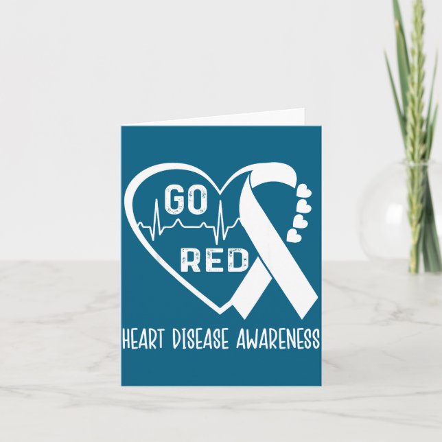 Tarjeta Go Red - February American Heart Health Month Awar (Anverso)