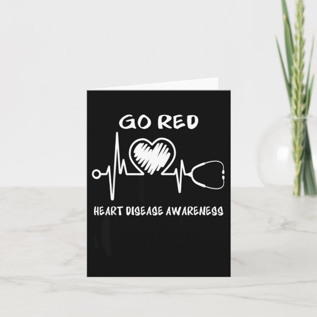 Tarjeta Go Red Heart Disease Awareness Month  (Anverso)