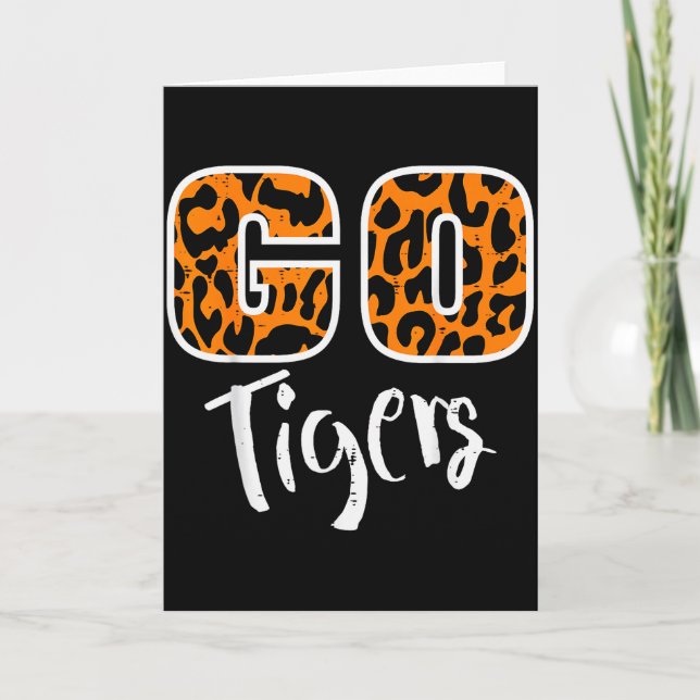 Tarjeta Go Tiger Men Women Kids Girls Youth Boys Teen  (Anverso)