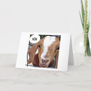 TARJETA GOAT DICE "MAMÁ" "NO SECUESTRA FELIZ CUMPLEAÑOS"