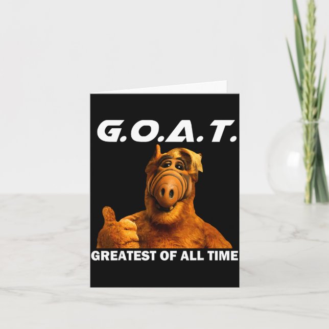 Tarjeta Goat Greatest Of All Time Funny Meme  (Anverso)
