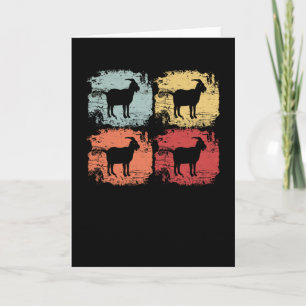 Tarjeta Goat Retro Vintage
