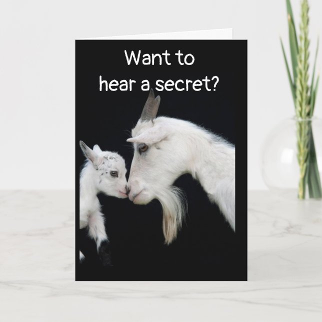 TARJETA GOAT SABE CUÁN "VIEJO" ERES "PERO" NO DIRÁ (Anverso)