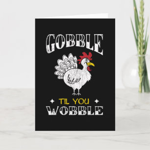 Tarjeta Gobble Family Kids Matching Thanksgiving Gift