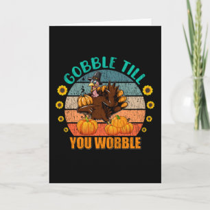Tarjeta Gobble Family Kids Matching Thanksgiving Pajama
