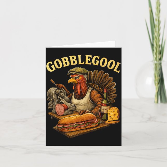 Tarjeta Gobbol Turkey Thanksgiving  (Anverso)