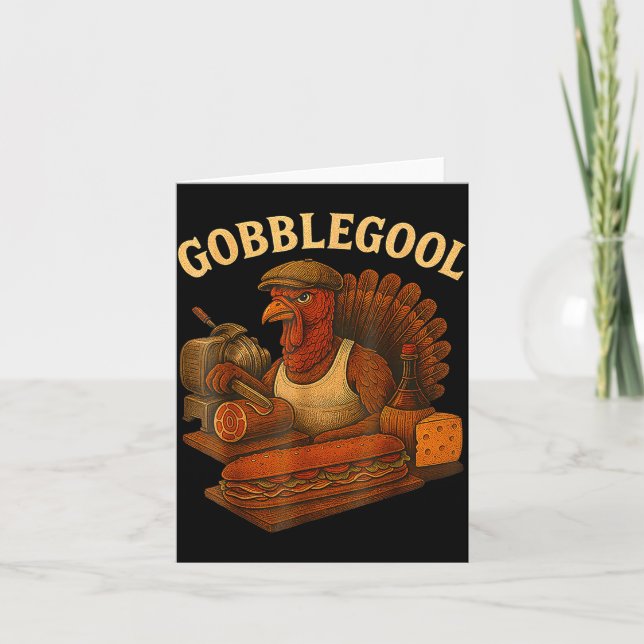 Tarjeta Gobbol Turkey Thanksgiving  (Anverso)