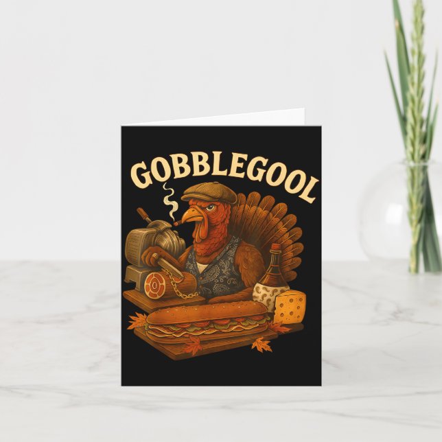 Tarjeta Gobbol Turkey Thanksgiving  (Anverso)