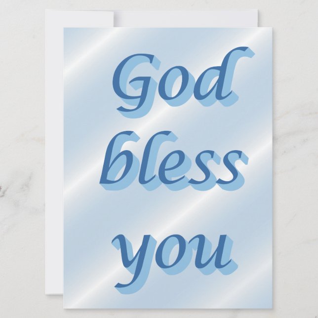 Tarjeta God bless you (Anverso)
