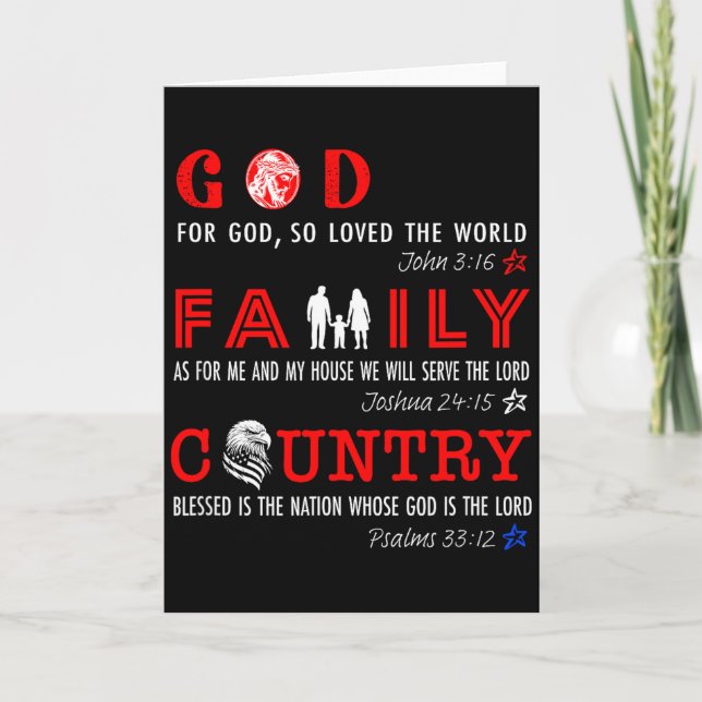 Tarjeta God Family Country  (Anverso)