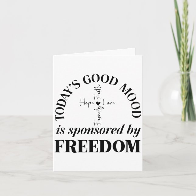 Tarjeta God Family Country Dom Faith Dom Family Love Cross (Anverso)