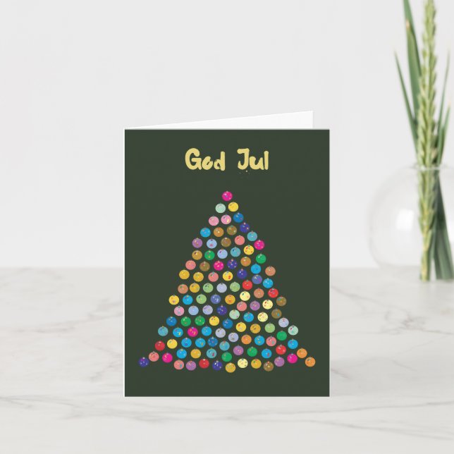 Tarjeta God Jul, Navidades noruegos (Anverso)