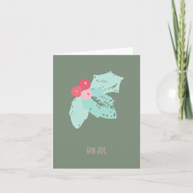 Tarjeta God Jul, Navidades noruegos (Anverso)