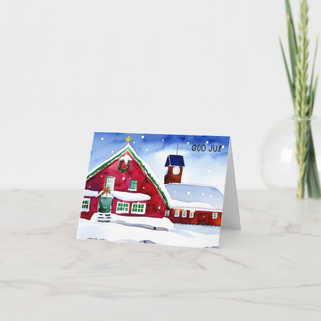 Tarjeta God Jul, Navidades suecos (Anverso)