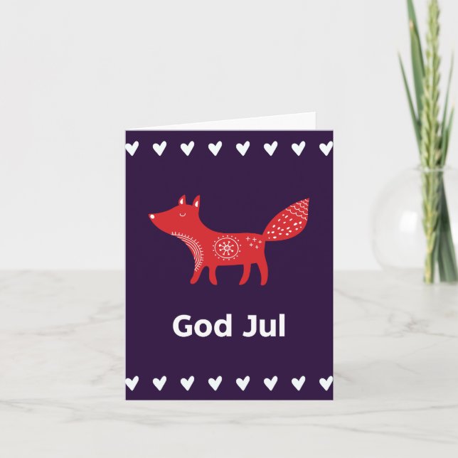 Tarjeta God Jul, Navidades suecos (Anverso)
