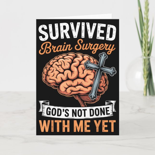 Tarjeta God Not Done Brain Tumor Jesus Christian Bible Bra (Anverso)
