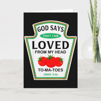 Tarjeta God Says That I Am Loved Condiment Costume Party M