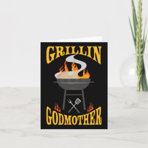 Tarjeta GodMother Bbq Fumador De Parrilladas Y Chef De Bar