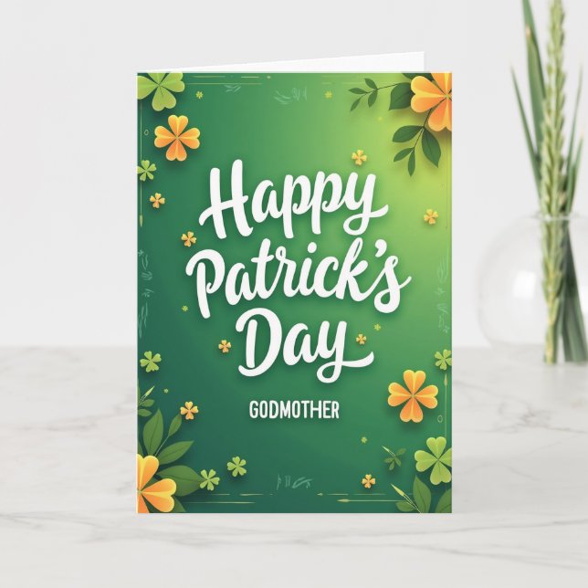 Tarjeta Godmother Patrick Day Green Card (Anverso)