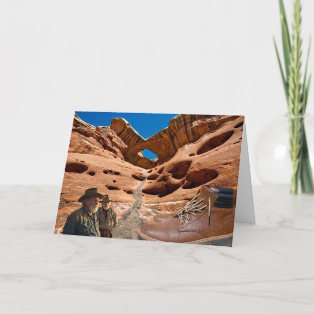 Tarjeta Gods Boots found in desert. (Anverso)