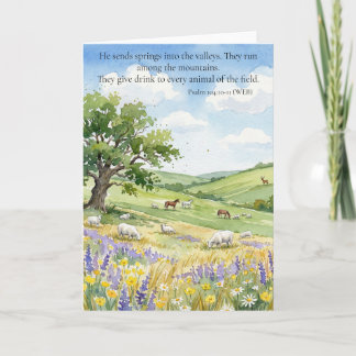 Tarjeta God's Provision: Psalm 104:10-11 