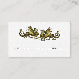 Tarjeta Gold Elegant Dragons Boda Place