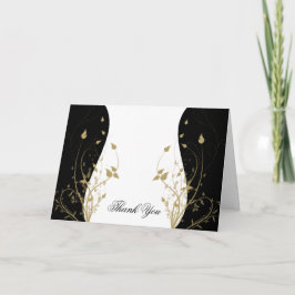 Tarjeta Gold Floral Curvada