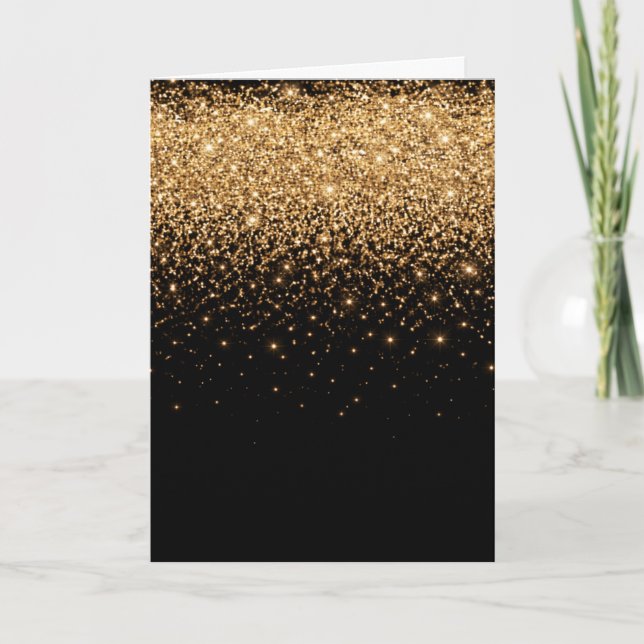 Tarjeta Gold Glitter Sparkle Elegant Luxury Texture        (Anverso)