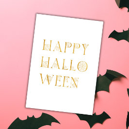 Tarjeta Gold Happy Halloween