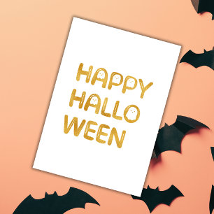 Tarjeta Gold Happy Halloween