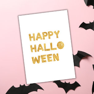 Tarjeta Gold Happy Halloween