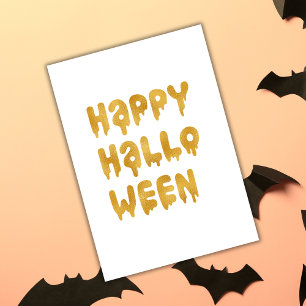 Tarjeta Gold Happy Halloween