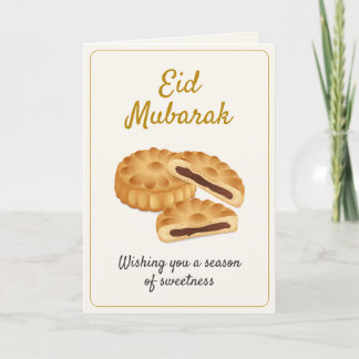 Tarjeta Gold Maamoul Pastry & Dates Sweet Eid Mubarak