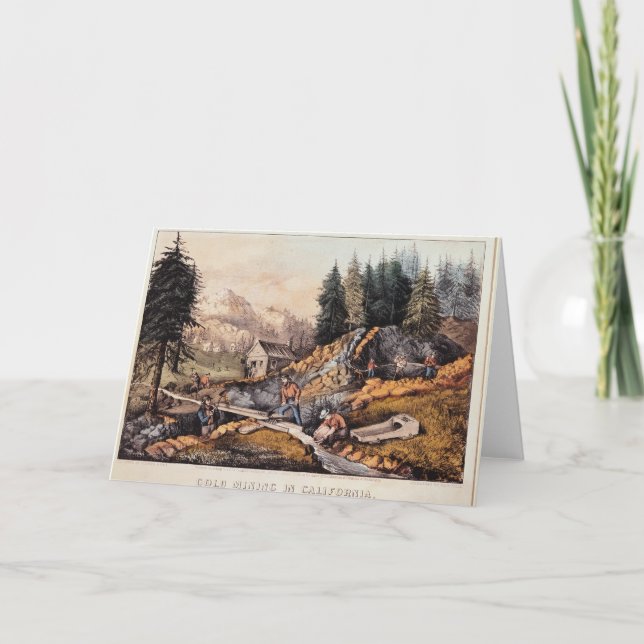 Tarjeta Gold Mining in California (Anverso)