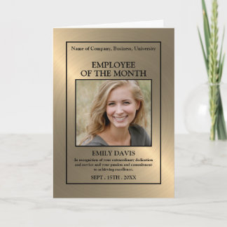 Tarjeta Gold/Personalised Photo - Employee Award