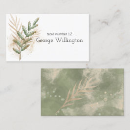 Tarjeta Gold Sage Green Floral Boda
