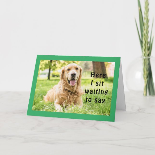 TARJETA GOLDEN DESEA UN "CUMPLEAÑOS MUY FELIZ" (Anverso)
