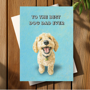 Tarjeta Golden Doodle Cute feliz Día del Padre