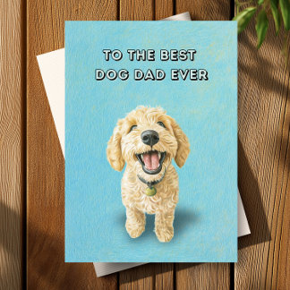 Tarjeta Golden Doodle Cute feliz Día del Padre