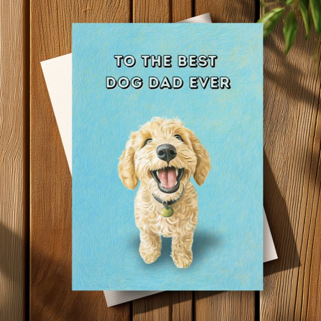 Tarjeta Golden Doodle Cute feliz Día del Padre (Subido por el creador)