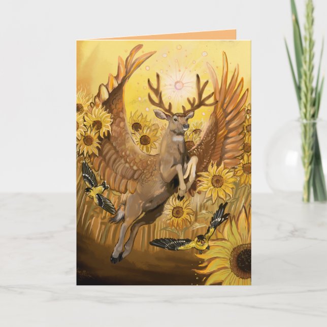 Tarjeta Golden Feilds Mule Deer (Anverso)