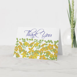 Tarjeta Golden Floral de agradecimiento