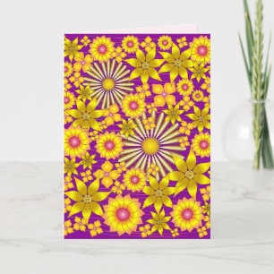 Tarjeta Golden Flowers Greeting Card