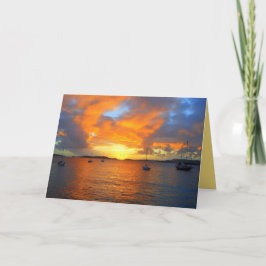 Tarjeta Golden Frank Bay Sunset, St. John, EE.UU.