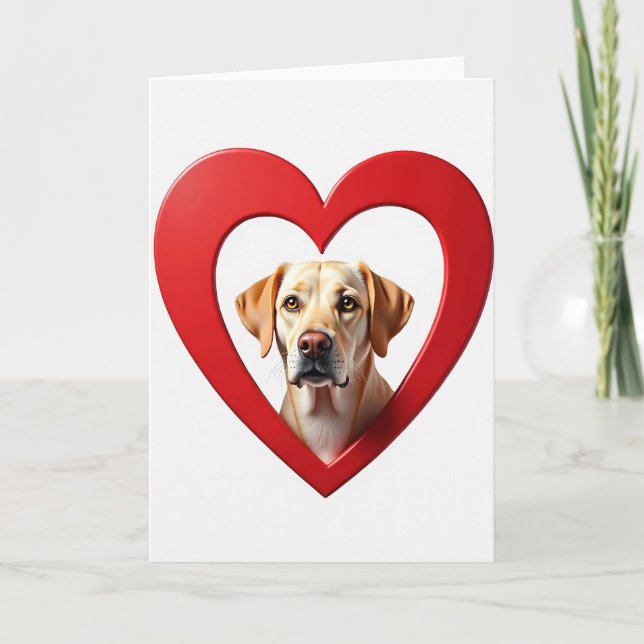Tarjeta Golden Labrador Love Card (Anverso)