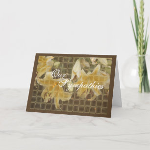 Tarjeta Golden Lilies Sympathy-personalizar en cualquier o
